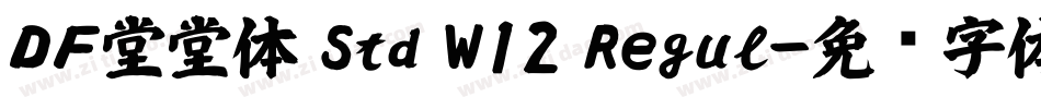 ＤＦ堂堂体 Std W12 Regul字体转换